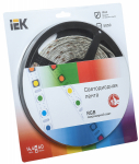 Лента светодиод LSR-5050RGB 14,4Вт 60LED 12В мультиколор IP65 5м IEK (1/20)