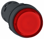 Кнопочный выкл. в сборе высок., 1 упр. элемент красный круг. линза, 1НО IP54 с подсветкой, без фиксации, SE
