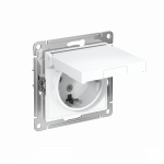 Розетка 1гн с З/К с крыш. шторки с/у лотос механизм 16А AtlasDesign Systeme Electric  (1/15)