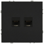 Розетка ЭРА Galaxy 15-3108-05 информационная двойная 2XRJ45 IP20 антрацит Розетка ЭРА Galaxy 15-3108-05 информационная двойная 2XRJ45 IP20 антрацит