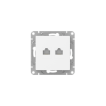 Механизм розетки RJ45 - 2шт, (cat5), белый Эпика EKF