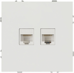 Розетка ЭРА Galaxy 15-3108-08 информационная двойная 2XRJ45 IP20 белый матовый Розетка ЭРА Galaxy 15-3108-08 информационная двойная 2XRJ45 IP20 белый матовый