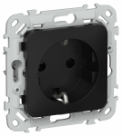 FLITE Роз. с з/к/ш б/к 16А РСш11-1-ФлЧ чер. IEK