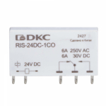 Промежуточное реле 0НО 0НЗ 1ПК кат.12В DC IP50 DKC (ДКС) Релейные модули