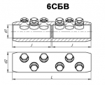 Соединитель болтовой 6СБВ-6-005 (800) ЗЭТАРУС (стандартный корпус)