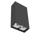 Светодиодный светильник VARTON DL-Box Reflect Multi 1x2 накладной 8 Вт 4000 К 80х40х150 мм RAL9005 черный муар 24° DALI