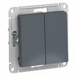 Выключатель 2кл кнопочный с/у грифель AtlasDesign Systeme Electric (1/5)
