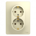 Розетка 2гн с З/К с/у крем в сборе 16А Glossa Systeme Electric (1/10/60) Розетка 2гн с З/К с/у крем в сборе 16А Glossa Systeme Electric (1/10/60)