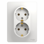 Розетка 2гн с З/К с/у белый в сборе 16А Glossa Systeme Electric (1/10/60) Розетка 2гн с З/К с/у белый в сборе 16А Glossa Systeme Electric (1/10/60)