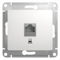 Розетка 1гн комп RJ45 с/у белый механизм кат.5е Glossa Systeme Electric  (1/10)