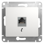 Розетка 1гн ТФ RJ11 с/у белый механизм Glossa Systeme Electric  (1/10)