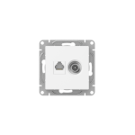 Механизм розетки TV+RJ45 (cat5), белый Эпика EKF