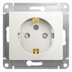 Розетка 1гн с З/К шторки с/у перламутр механизм 16А Glossa Systeme Electric  (1/20)