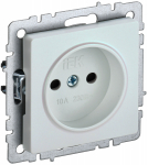 Розетка 1гн без З/К шторки с/у жемчуг механизм 10А РСш10-2-БрЖ BRITE IEK (10/100)