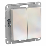 Выключатель 2кл кнопочный с/у жемчуг AtlasDesign Systeme Electric (1/5)