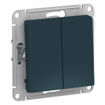 Выключатель 2кл кнопочный с/у изумруд AtlasDesign Systeme Electric (1/5)