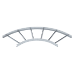 Секция угловая 90° LB 90 650 R5 FT, для лестничных лотков, R=500 мм, h=60 мм, B=500 мм, сталь, горячий цинк