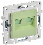 Розетка 2гн комп+комп RJ45+RJ45 с/у мятный кат.6 механизм SK-K04M SKANDY IEK (1/10/100)