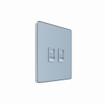 Systeme Infinity, Розетка информационная С/У RJ-45 кат.5e 2-я, Стальное небо Systeme Infinity, Розетка информационная С/У RJ-45 кат.5e 2-я, Стальное небо