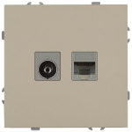 Розетка ЭРА Galaxy 15-3110-04 комбинированная RJ45+TV IP20 шампань Розетка ЭРА Galaxy 15-3110-04 комбинированная RJ45+TV IP20 шампань