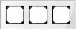 Рамка 3-пост. цвет белый прозрачная глянцевый, стекло горизонт. и вертик., IP20 MERTEN SE