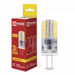 Лампа светодиодная LED-JC 3Вт 12В G4 3000К 290Лм IN HOME Лампа светодиодная LED-JC 3Вт 12В G4 3000К 290Лм IN HOME