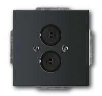 Мех-м с накладкой для громкоговорит. с/у пластик черный IP20 ABB Solo/future