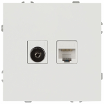 Розетка ЭРА Galaxy 15-3110-08 комбинированная RJ45+TV IP20 белый матовый Розетка ЭРА Galaxy 15-3110-08 комбинированная RJ45+TV IP20 белый матовый