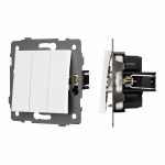 Механизм выключателя трехклавишный непроходной SWT-MK03-PL-WH-V (250V, 10A) (Arlight, -) Механизм выключателя трехклавишный непроходной SWT-MK03-PL-WH-V (250V, 10A) (Arlight, -)