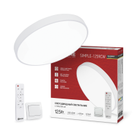 Светильник светодиод 125Вт 3000-6500К 10000Лм 400х50мм с пультом ДУ SCANDY SIMPLE-125RCW IN HOME (1/3)