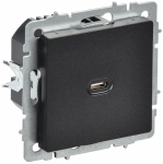 BRITE Роз. USB C 65Вт высокоскор. зар. РЮ12-1-БрЧ черн. IEK BRITE Роз. USB C 65Вт высокоскор. зар. РЮ12-1-БрЧ черн. IEK