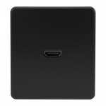 Розетка HDMI с/у оникс механизм с рамкой MIELE ROUND KRANZ (1/100)