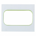 Рамка для розетки 2гн белый с линией цвета зеленый Стокгольм PROxima EKF (1/30/240)