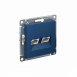 Розетка 2гн комп+комп RJ45+RJ45 с/у аквамарин механизм AtlasDesign Systeme Electric (1/10) Розетка 2гн комп+комп RJ45+RJ45 с/у аквамарин механизм AtlasDesign Systeme Electric (1/10)