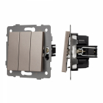 Механизм выключателя трехклавишный непроходной SWT-MK03-PL-GD-V (250V, 10A) (Arlight, -) Механизм выключателя трехклавишный непроходной SWT-MK03-PL-GD-V (250V, 10A) (Arlight, -)