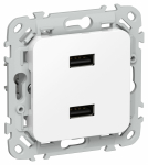 FLITE Роз. USB AA 2,1А РЮ-2-ФлБ бел. IEK FLITE Роз. USB AA 2,1А РЮ-2-ФлБ бел. IEK