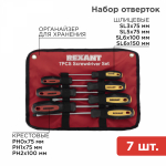 Набор отверток из 7 предметов (SL и PH) Rexant (1/1/36)