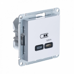 Розетка 1гн typeС с/у белый механизм высокоскор.заряд. QC PD AtlasDesign Systeme Electric