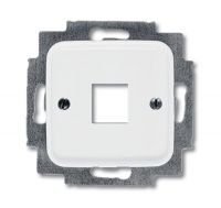 Плата центральная (накладка) для 1-го разъёма Modular Jack (артикулы 0210, 0211 и 0219), серия Reflex SI, цвет альпийский белый