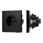Механизм электрической розетки SCT-TENDO-MEU1-PL-BK (230V, 16A) (Arlight, Черный)