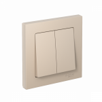 Выключатель 2кл с/у песочный в сборе AtlasDesign Systeme Electric (1/15)