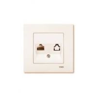 Розетка 1гн комп RJ45 с/у крем кат.5е Karre Viko (1/12/120)
