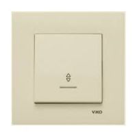 Выключатель 1кл прох с подсв с/у крем IP20 Karre Viko (1/12/120)
