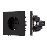 Механизм электрической розетки SCT-NOBE-MEU1-SFPL-BK (230V, 16A) (Arlight, Черный оникс)