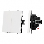 Механизм выключателя двухклавишный непроходной SWT-NOBE-MK02-SFPL-WH (230V, 10A) (Arlight, Белый кварц) Механизм выключателя двухклавишный непроходной SWT-NOBE-MK02-SFPL-WH (230V, 10A) (Arlight, Белый кварц)