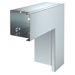 Угол плоский с крышкой кабельного канала LKM 220x220 мм, сталь оцинкованная Угол плоский с крышкой кабельного канала LKM 220x220 мм, сталь оцинкованная