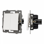 Механизм выключателя двухклавишный самовозвратный SWT-MKR2-PL-WH-V (250V, 10A) (Arlight, -) Механизм выключателя двухклавишный самовозвратный SWT-MKR2-PL-WH-V (250V, 10A) (Arlight, -)