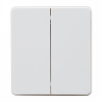 Выключатель 2кл промежуточный с/у перламутр механизм с рамкой MIELE ROUND KRANZ (1/100)