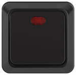 Выключатель Intro Quadro 2-102-05 с подсветкой 10А-250В IP20 ОУ антрацит