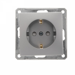 Розетка 1гн с З/К шторки с/у матовый хром механизм 16А W59 Schneider Electric